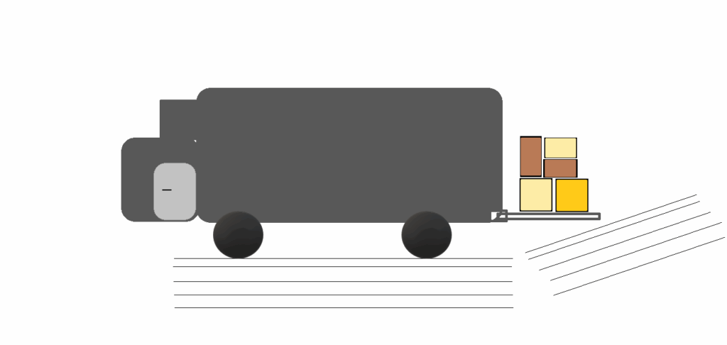 Ciężarówka załadunek kartonów. Firma Przeprowadzkowa. Firma Transportowa Transport Krajowy. Transport Lokalny. Usługa Wniesienia.